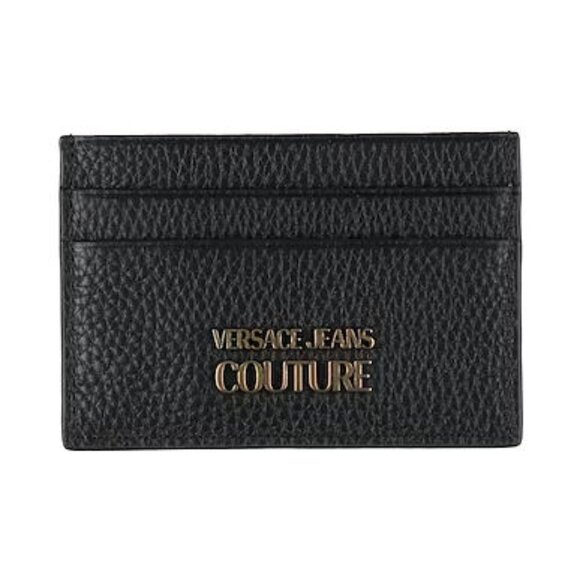 Versace Jeans Couture Black Leather Wallet / Card Holder NIB - Picture 1 of 2